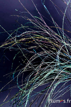 Ciondolo filo pavone - 15-28 cm - nero-verde naturale